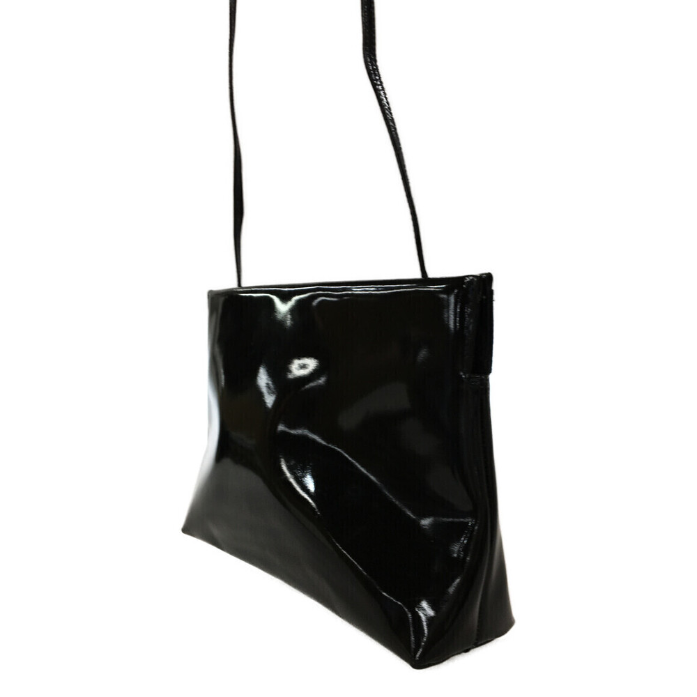 Salvatore Ferragamo Patent Bag Leather Shoulder Vara Black